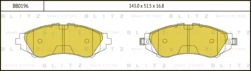 BLITZ bb0196 - колодки дисковые п.