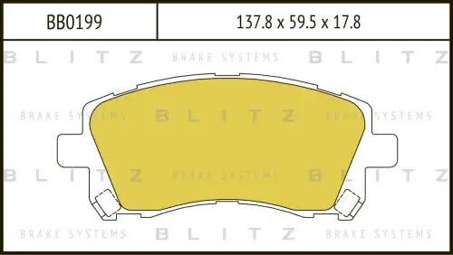 BLITZ bb0199 - колодки дисковые передние