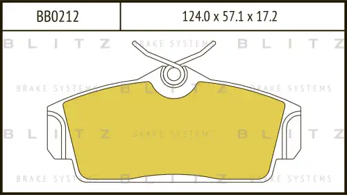 BLITZ bb0212 - Колодки тормозные дисковые NISSAN Primera 96->