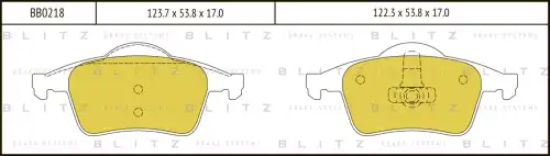 BLITZ bb0218 - Колодки тормозные дисковые /комплект 4 шт/