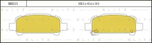 BLITZ bb0221 - Колодки тормозные дисковые SUBARU Legacy/Impeza/Forester 92->