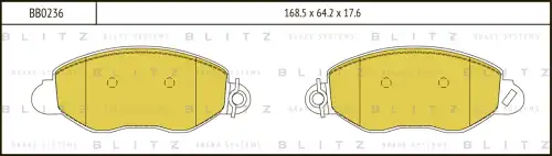 BLITZ bb0236 - колодки дисковые передние
