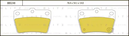 BLITZ bb0248 - колодки дисковые задние