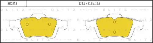 BLITZ bb0253 - колодки дисковые задние