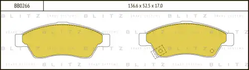 BLITZ bb0266 - Колодки тормозные дисковые SUZUKI Liana 01->