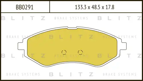 BLITZ bb0291 - колодки дисковые передние