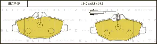BLITZ bb0294p - Колодки тормозные дисковые /комплект 4 шт/