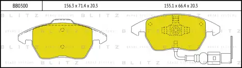 BLITZ bb0300 - колодки дисковые передние