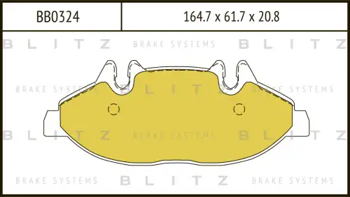 BLITZ bb0324 - Колодки тормозные дисковые MERCEDES W639 Viano 03->