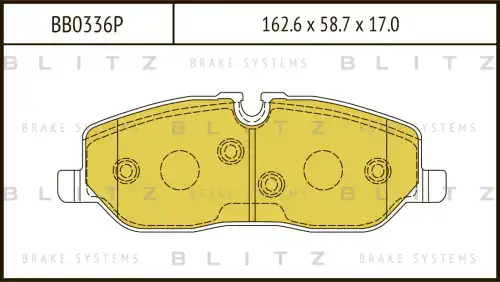 BLITZ bb0336p - Колодки тормозные дисковые LAND ROVER Discovery III/Range Rover III/Sport 02/05->