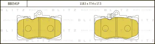 BLITZ bb0341p - Колодки тормозные дисковые /комплект 4 шт/