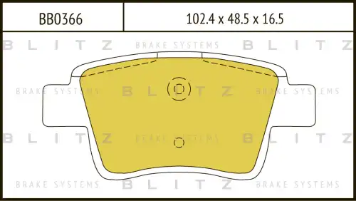 BLITZ bb0366 - Колодки тормозные дисковые CITROEN C4 Picasso 06->