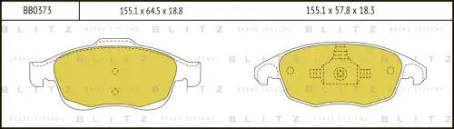 BLITZ bb0373 - Колодки тормозные дисковые CITROEN C4 07->