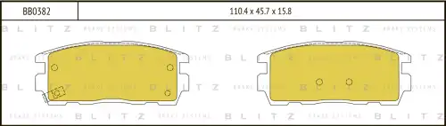 BLITZ bb0382 - колодки дисковые задние