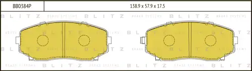 BLITZ bb0384p - Колодки тормозные дисковые MAZDA CX-7 07->
