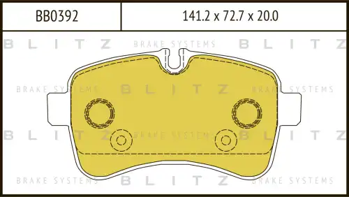 BLITZ bb0392 - Колодки тормозные дисковые IVECO Daily IV 06->