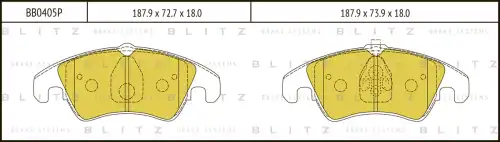 BLITZ bb0405p - колодки дисковые передние