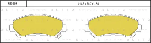 BLITZ bb0408 - колодки дисковые передние