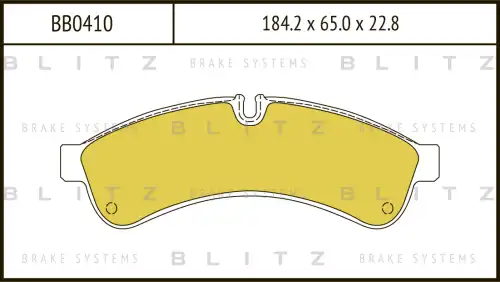 BLITZ bb0410 - Колодки тормозные дисковые IVECO Daily IV 06->