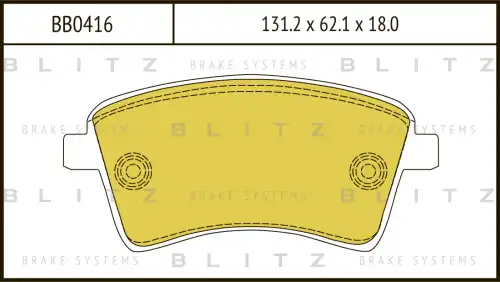 BLITZ bb0416 - колодки дисковые передние