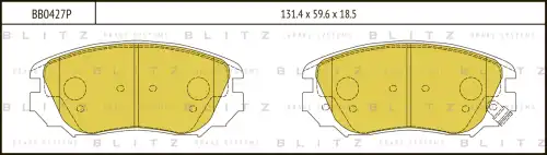 BLITZ bb0427p - Колодки тормозные дисковые /комплект 4 шт/