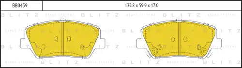 BLITZ bb0439 - колодки дисковые п.