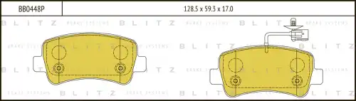 BLITZ bb0448p - Колодки тормозные дисковые OPEL Movano 10->/RENAULT Master 10->