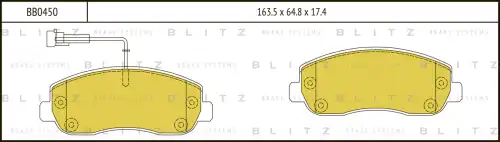 BLITZ bb0450 - колодки дисковые передние