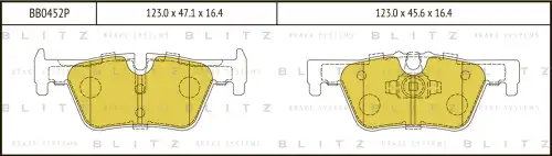 BLITZ bb0452p - Колодки тормозные дисковые BMW 1 (F20) / 3 (F30) 10->