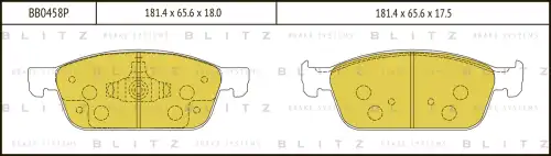 BLITZ bb0458p - колодки дисковые передние