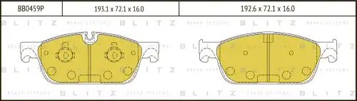 BLITZ bb0459p - колодки дисковые передние