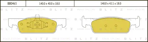 BLITZ bb0465 - колодки дисковые передние