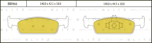 BLITZ bb0466 - колодки дисковые передние