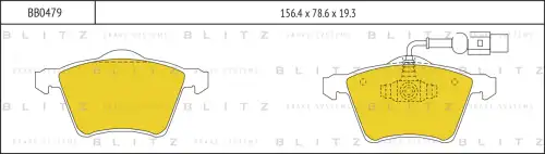 BLITZ bb0479 - Колодки тормозные дисковые VW Transporter 96->