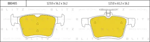 BLITZ bb0485 - колодки дисковые задние
