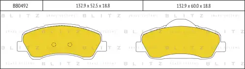 BLITZ bb0492 - колодки дисковые передние