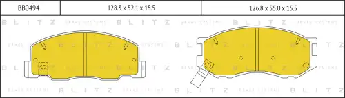 BLITZ bb0494 - Колодки тормозные дисковые /комплект 4 шт/