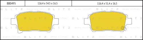 BLITZ bb0495 - колодки дисковые передние