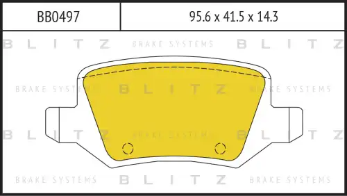 BLITZ bb0497 - Колодки тормозные дисковые MERCEDES W168/W169 02->