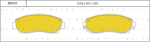 BLITZ bb0509 - колодки дисковые передние