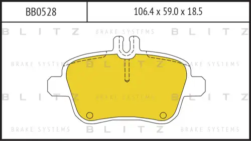 BLITZ bb0528 - колодки дисковые задние