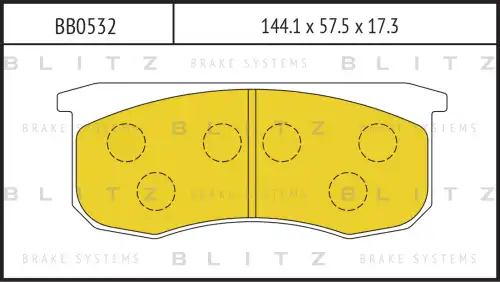 BLITZ bb0532 - колодки тормозные дисковые! \УАЗ 3153/3160/3163/Simbir/315195/Hunter/3163/Patriot
