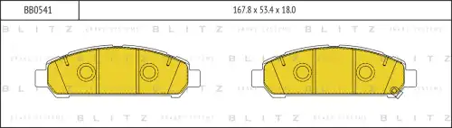 BLITZ bb0541 - колодки дисковые передние