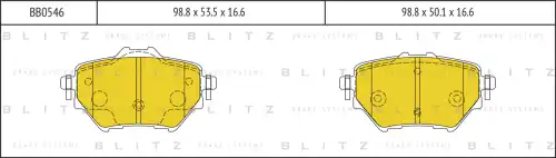 BLITZ bb0546 - Колодки тормозные дисковые CITROEN C4 / PEUGEOT 308 13->