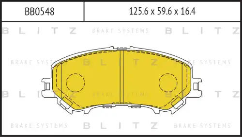 BLITZ bb0548 - колодки дисковые передние