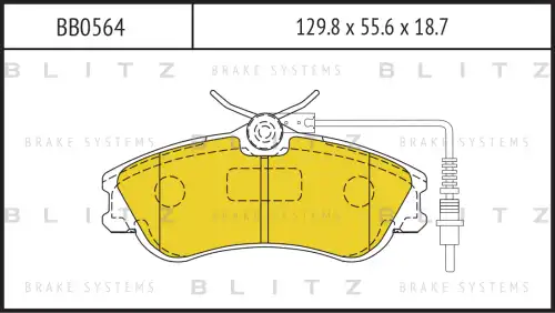 BLITZ bb0564 - колодки дисковые! п.\ Peugeot 306 1.8/1.9D/2.0HDi 97>/Partner 1.1-2.0HDi 96>