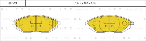 BLITZ bb0569 - колодки дисковые передние