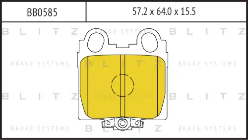 BLITZ bb0585 - колодки дисковые! з.\ Lexus GS300/400 97>/IS200 01>