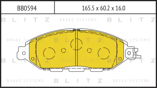 BLITZ bb0594 - Колодки тормозные дисковые INFINITI JX/QX 12->