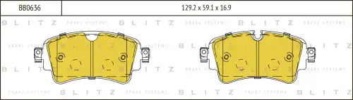 BLITZ bb0636 - Колодки тормозные дисковые /комплект 4 шт/